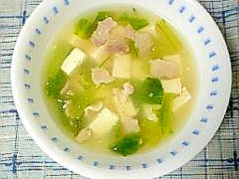 ☆豚バラ豆腐とろみ白湯スープ☆